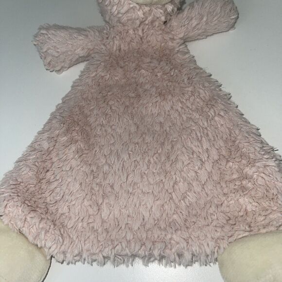Demdaco Unicorn Rattle Lovey Plush Security Blanket 12" Pale Pink Ivory - Picture 3 of 6